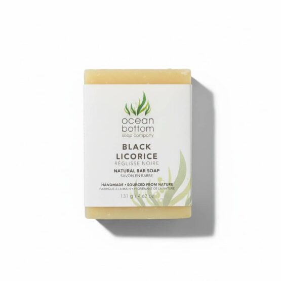 Black Licorice Natural Bar Soap 131g white background