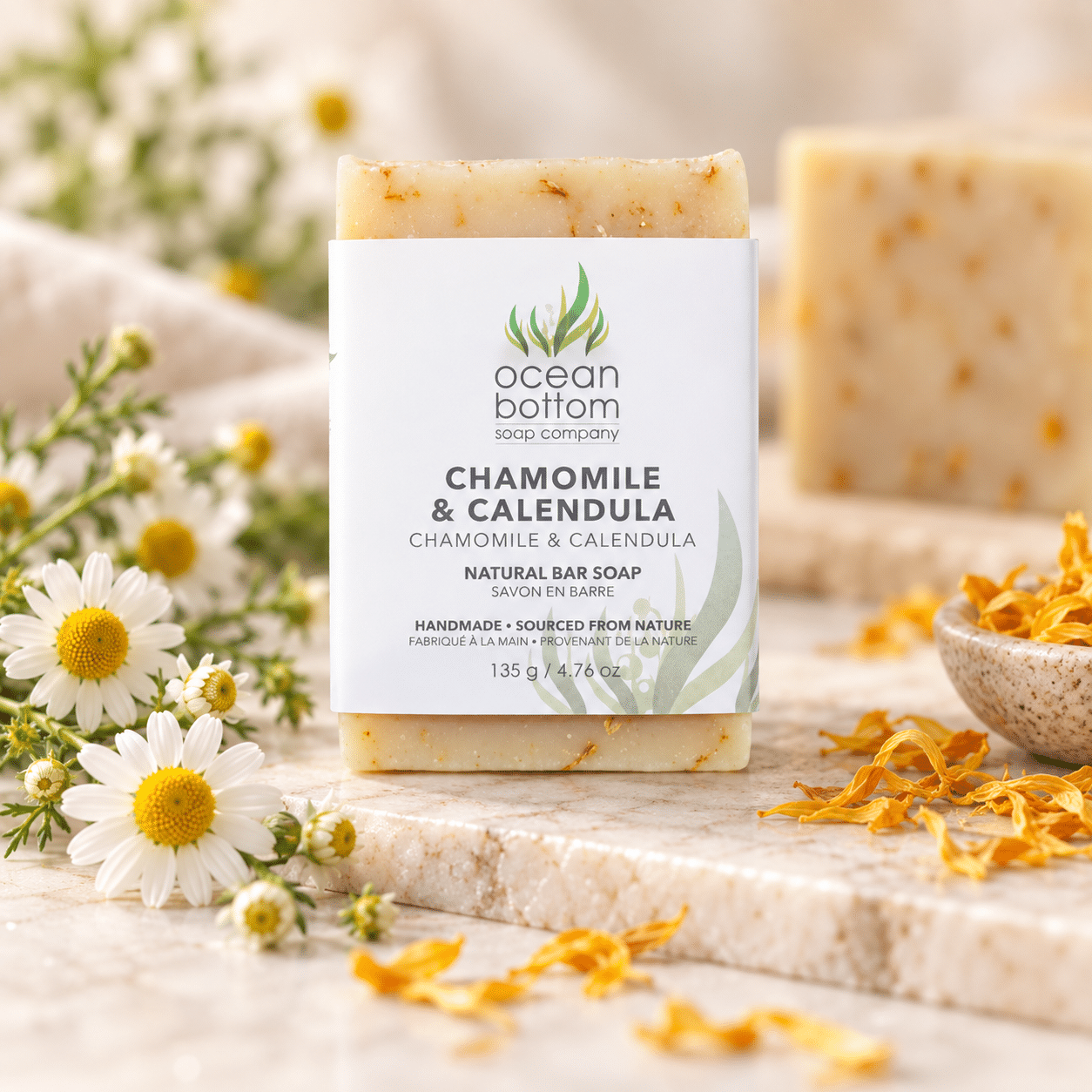 Chamomile & Calendula Natural Bar Soap 135g