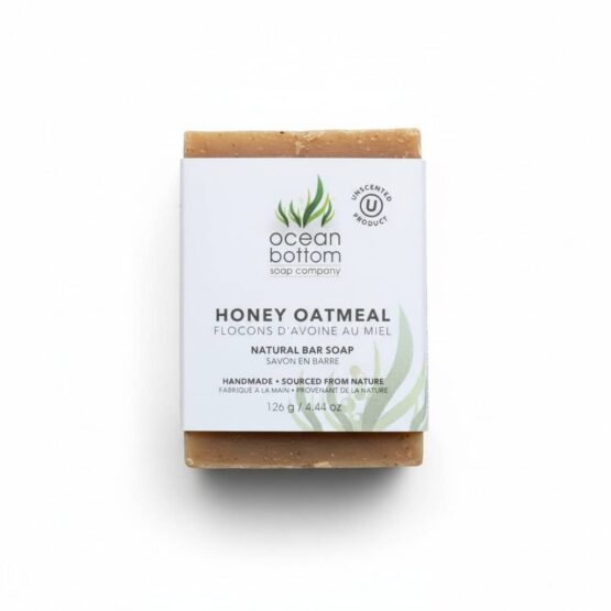 Honey Oatmeal Natural Bar Soap 126g white background