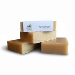 Patchouli Natural Soap Bar Side View Stack