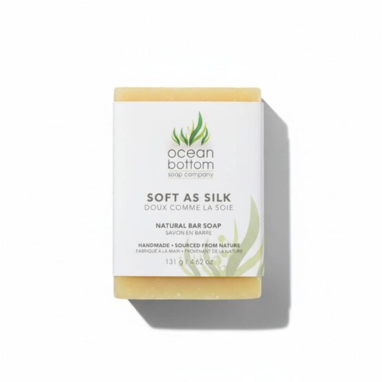 Soft as Silk Natural Bar Soap 131 g white background