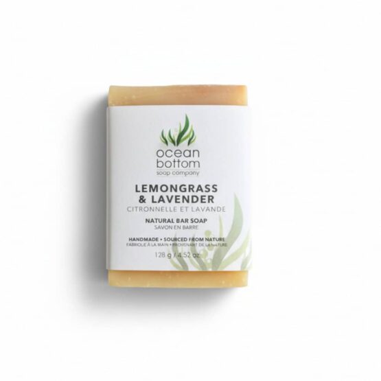 Lemongrass & Lavender Flat Lay white background