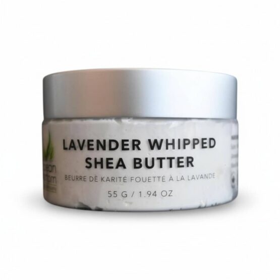 Lavender Whipped Shea 55g white background