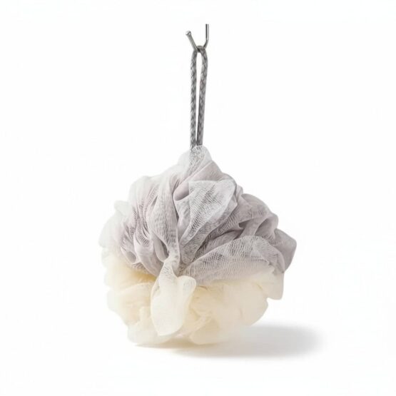 Gentle Exfoliating Mesh Bath Pouf with Hanging Loop