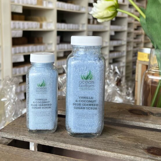 Vanilla & Coconut Blue Seaweed Sugar Scrub Bottles 100g & 199g in store