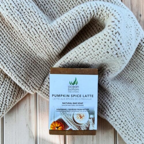 Pumpkin Spice Latte Natural Bar Soap 135g on sweater