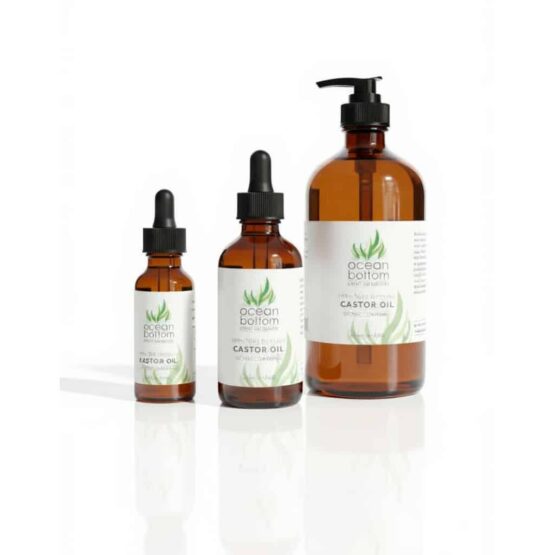 Castor Oil Bottles white background