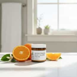 Warm Orange Body Tallow Cream with oranges