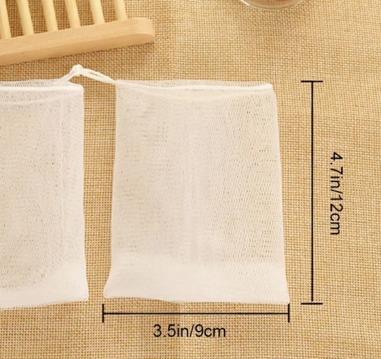 Dimensions of Exfoliating Soap Mesh Bag