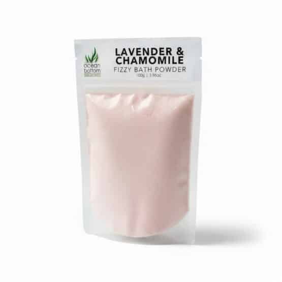 Lavender & Chamomile Fizzy Bath Powder White Background