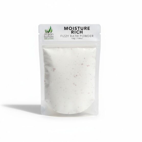 Moisture Rich Fizzy Bath Powder white background