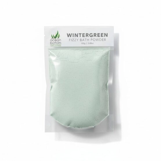 Wintergreen FizzyBath Powder white background