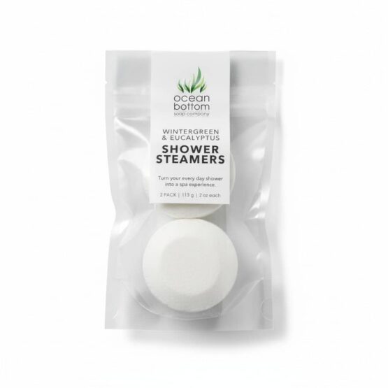 Wintergreen & Eucalyptus 2pack shower steamers white background