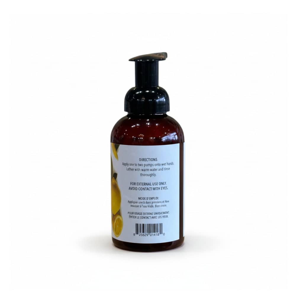Directions on Lemon Foaming Hand Wash