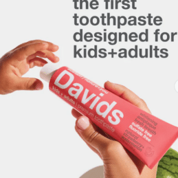 Davids kids + adults premium toothpaste / strawberry watermelon