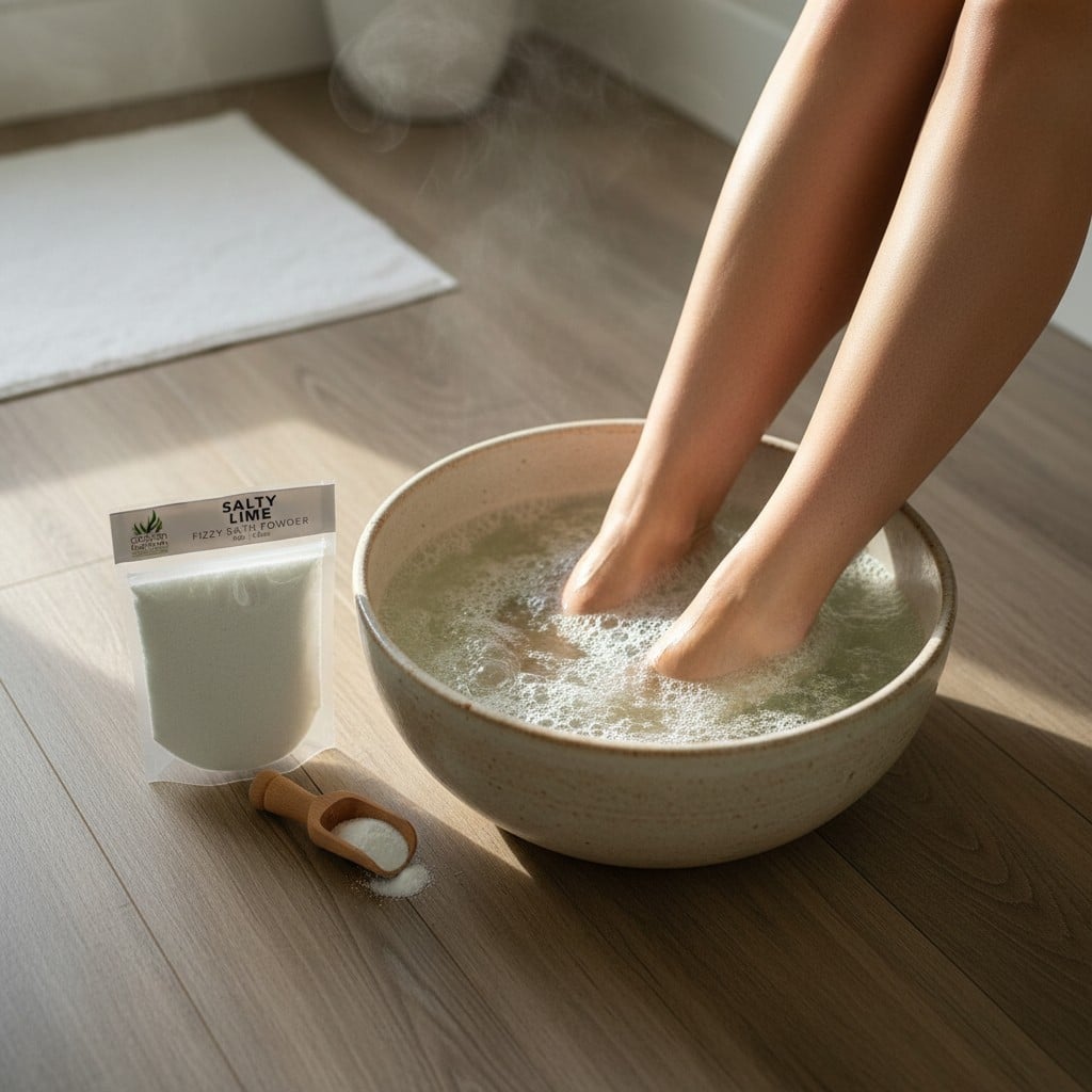 Salty Lime Fizzy Bath Powder Foot Soak