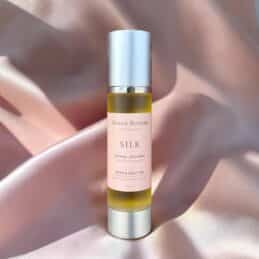 Silk Orange & Bergamot Bath & Body Oil on silk